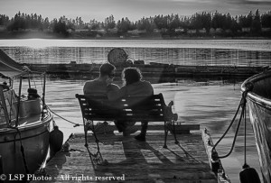 Autumn Sunset Black and White